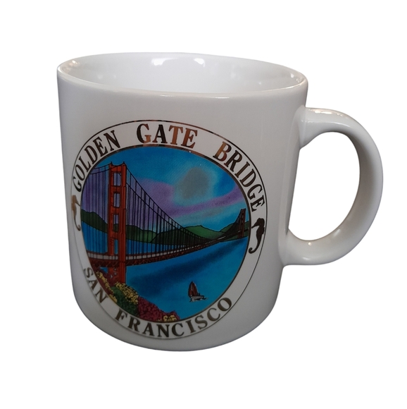 Vintage Golden Gate Bridge San Francisco Ceramic Mug - Picture 2 of 6